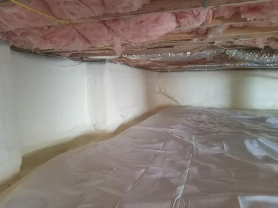 Crawl space encapsulation with closed-cell spray foam for Spray Foam Roofing in Rib Mountain